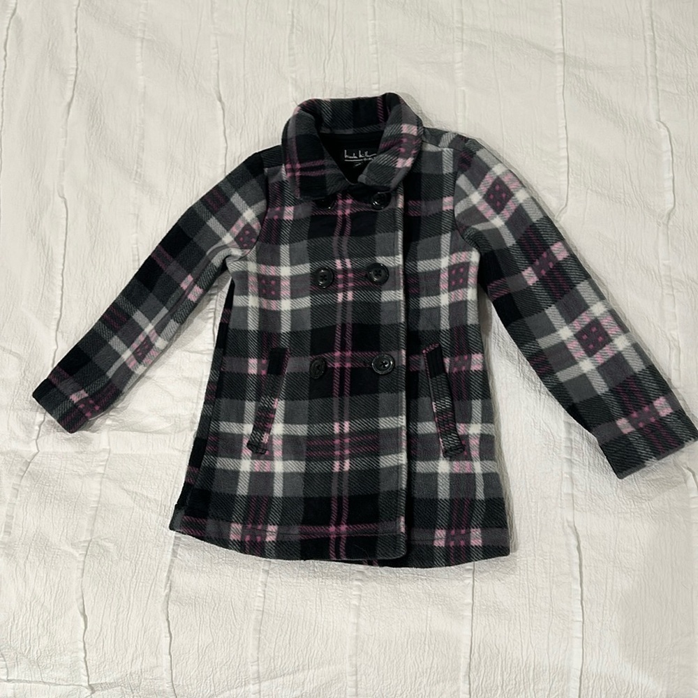 ⭐️ Nicole Miller Girls - LIKE NEW Fleece pea coat. Size  4/5